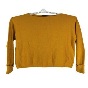 French Connection Women's Round Neck Knit Sweater Size S Yellow